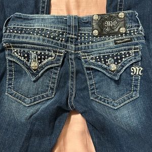 Miss Me Jeans Bootcut Size 25 Rhinestone Back Pocket Design